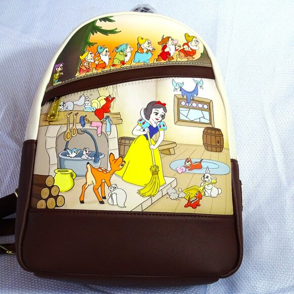 NWT New Loungefly Disney Snow White and The Seven Dwarfs Multi-Scene Backpack - Picture 1 of 7